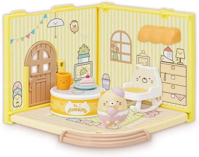 すみっコぐらし』しろくま、とかげ、ねこのかわいいお部屋がくっつき