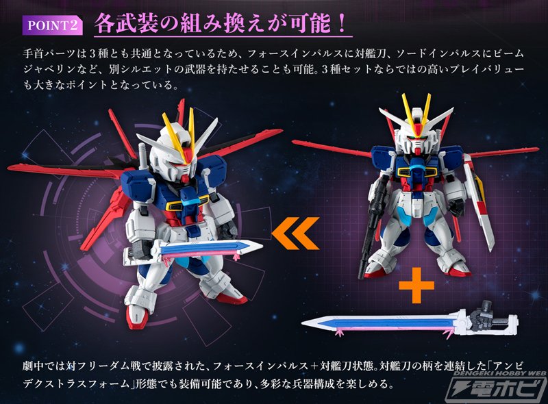 ガンダムSEED DESTINY』インパルス3形態が完全新規造形で