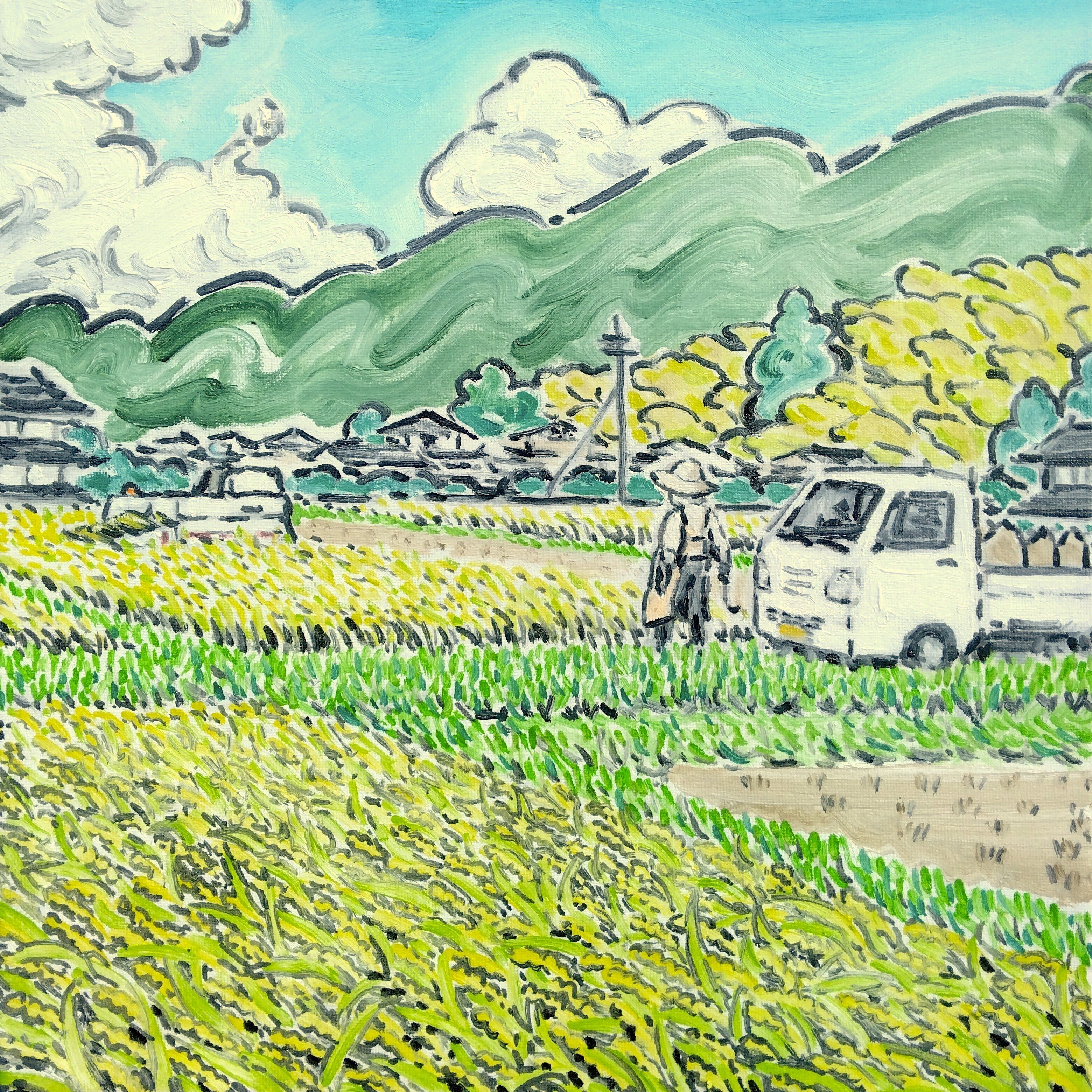 稲刈り風景 - Rice Harvesting Scene｜Sal