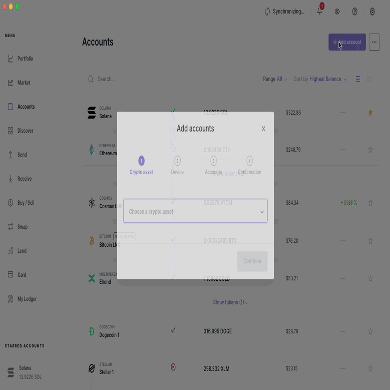 LEDGER LIVEでさまざまな形式のBITCOINアカウントを追加する方法｜ledger
