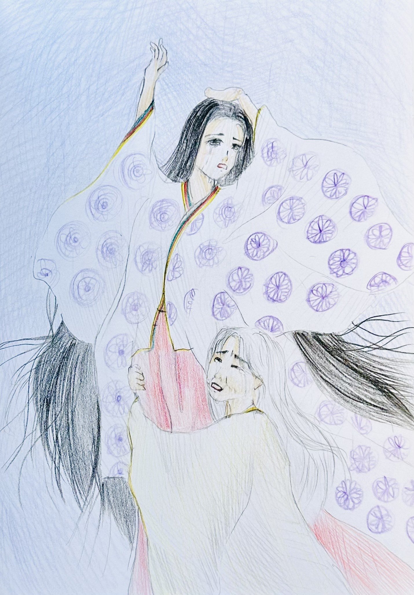 日本画「邂逅」(竹取物語)制作過程｜三鷹古典サロン裕泉堂/吉田裕子