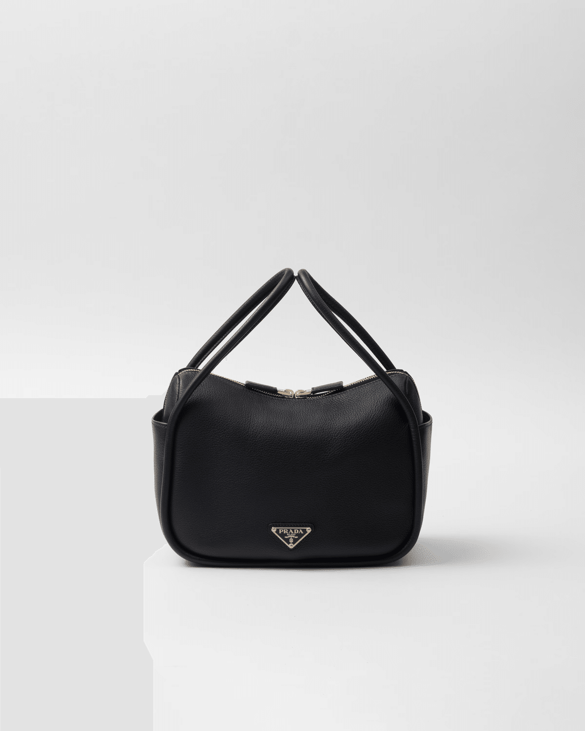 Prada エメ ミディアム ライトブルー レザーバッグ バッグ試着100本ノック(5~11)|あき