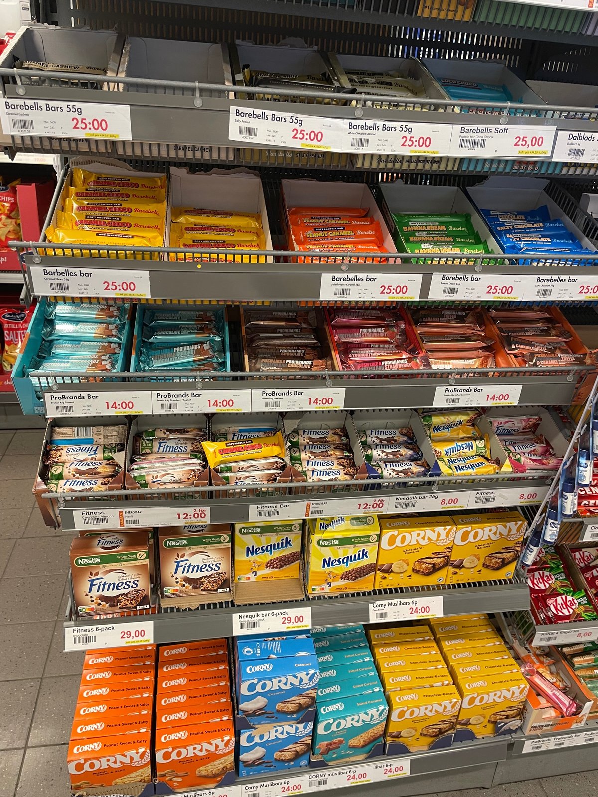 スーパーのお菓子コーナー