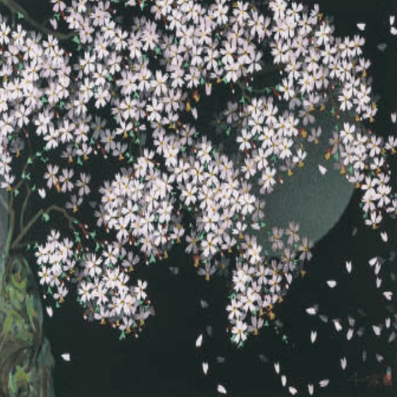 中島千波】 版画 / シルクスクリーン 「月下春風」 査定 鑑定 買取