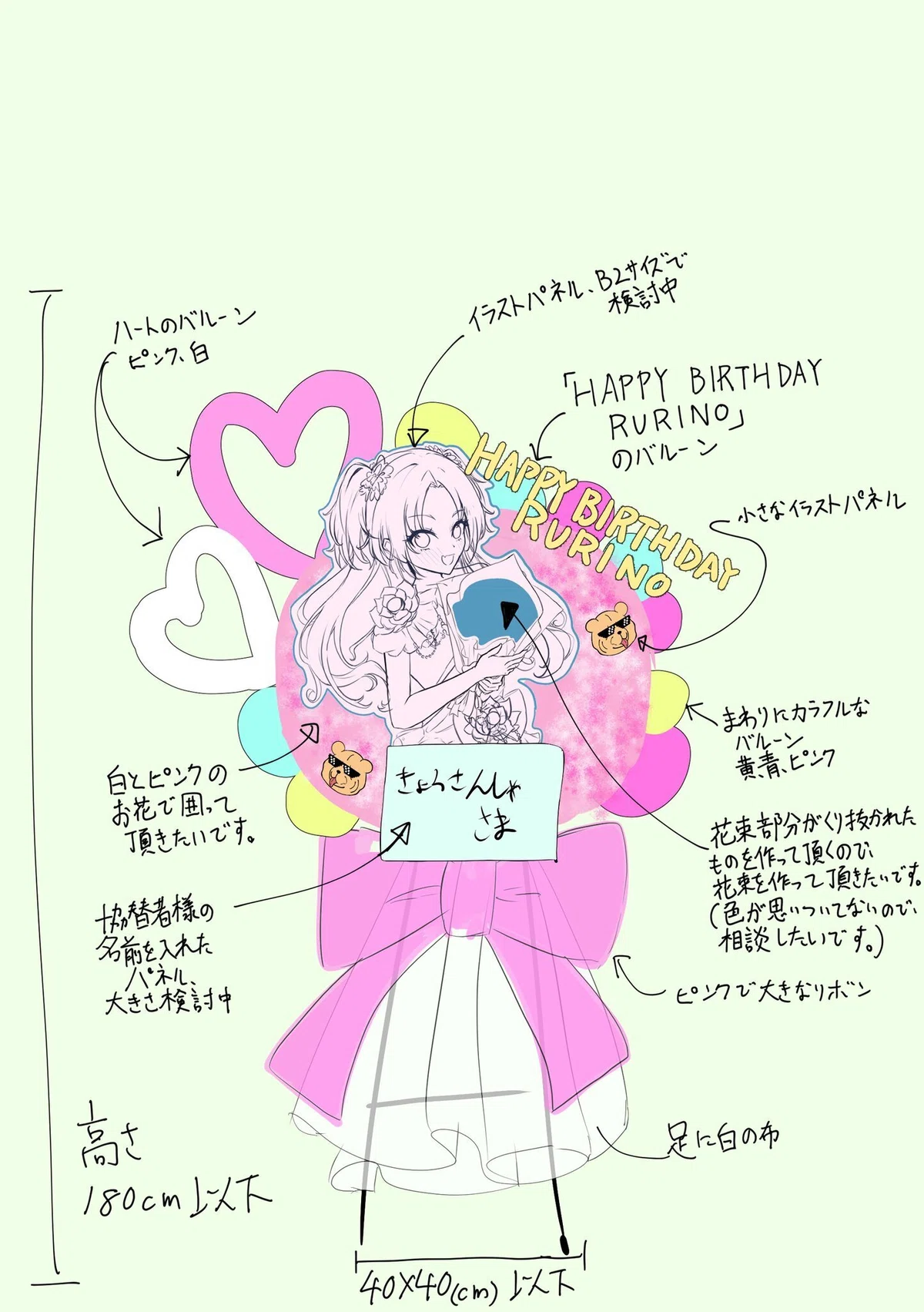 瑠璃乃ちゃんへお誕生日フラスタを贈った話｜てゐぽし