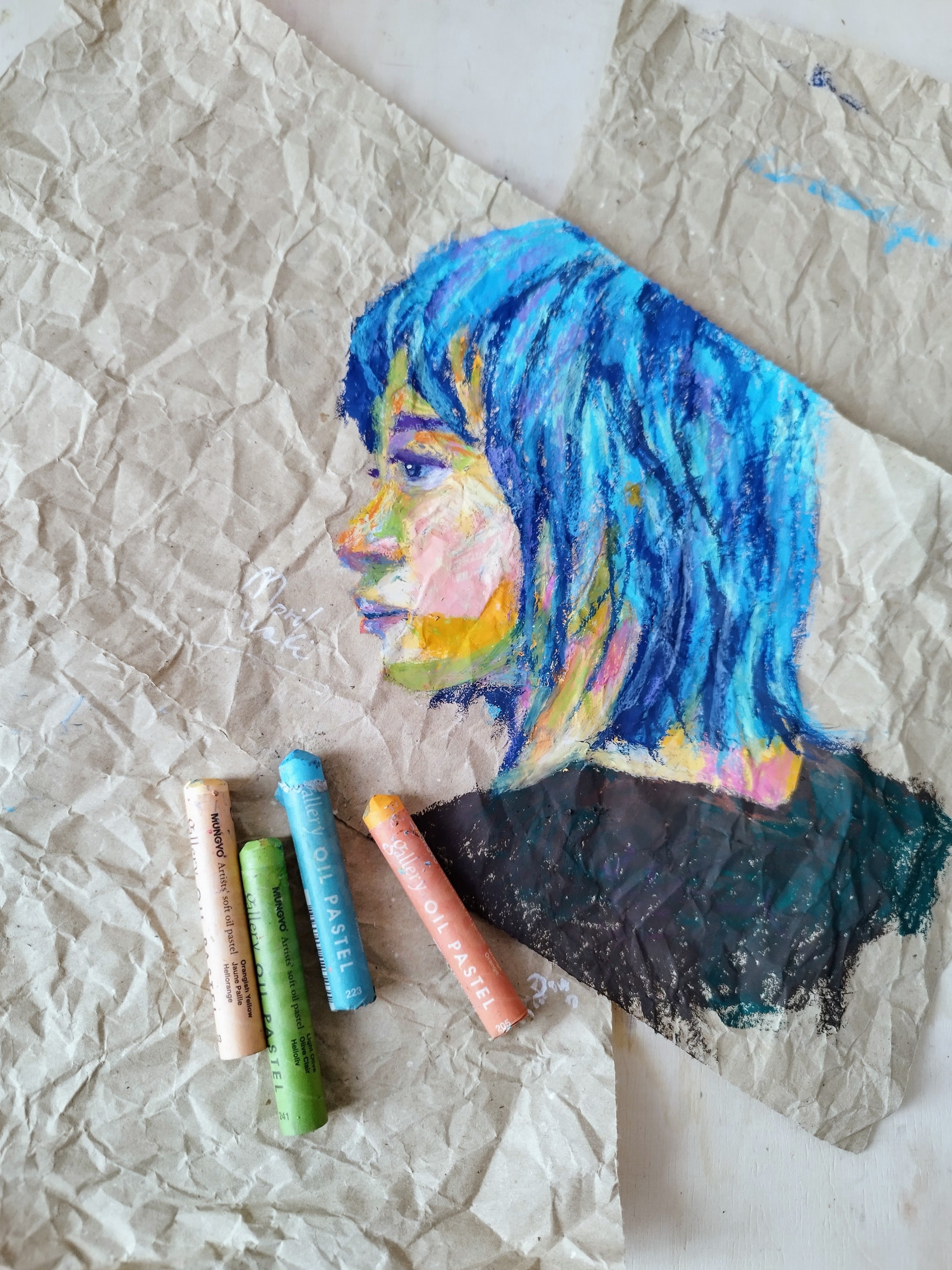 オイルパステル】成長は心に秘めて。｜森脇由宇のなんやかんや