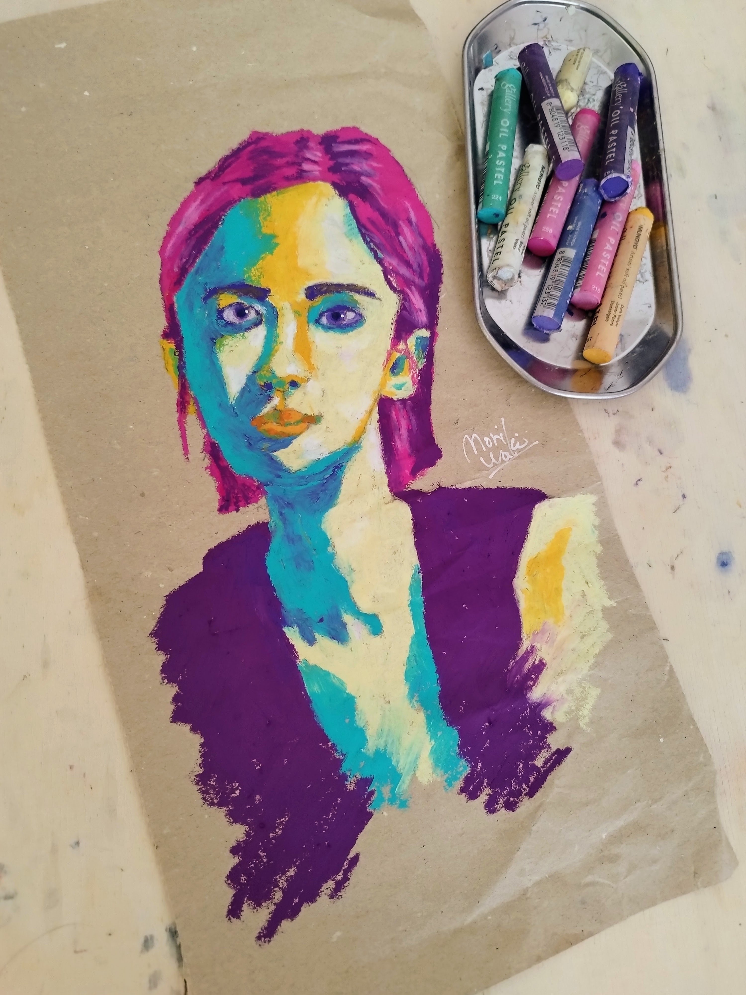 オイルパステル】成長は心に秘めて。｜森脇由宇のなんやかんや