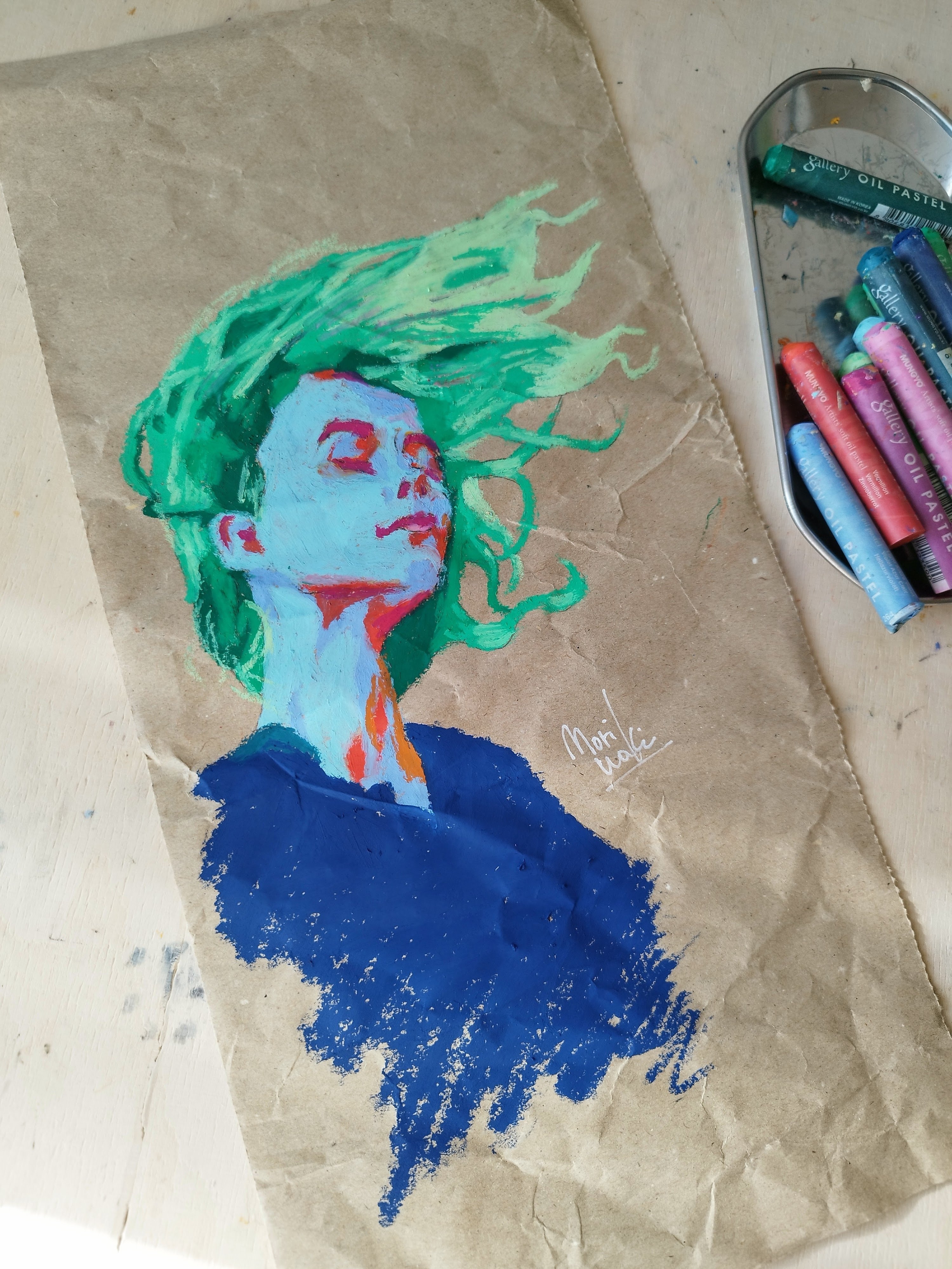 オイルパステル】成長は心に秘めて。｜森脇由宇のなんやかんや