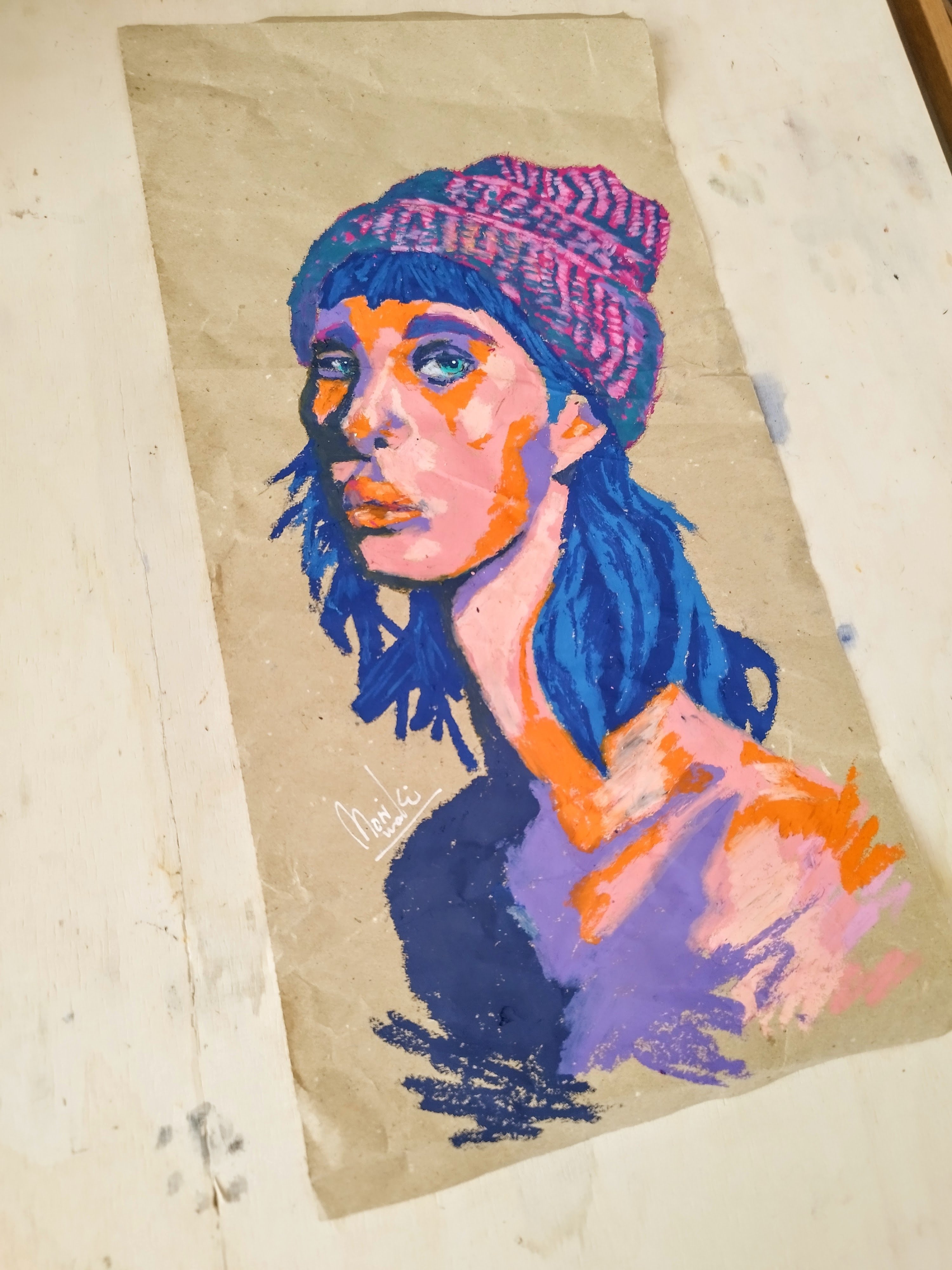 オイルパステル】成長は心に秘めて。｜森脇由宇のなんやかんや