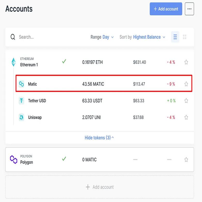 LEDGER LIVEでMATIC(POLYGON)コインが表示されない場合｜ledger