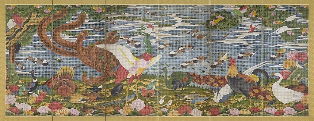 若冲『樹花鳥獣図屏風』〜単なる点描ではない、独自の発想が詰まった