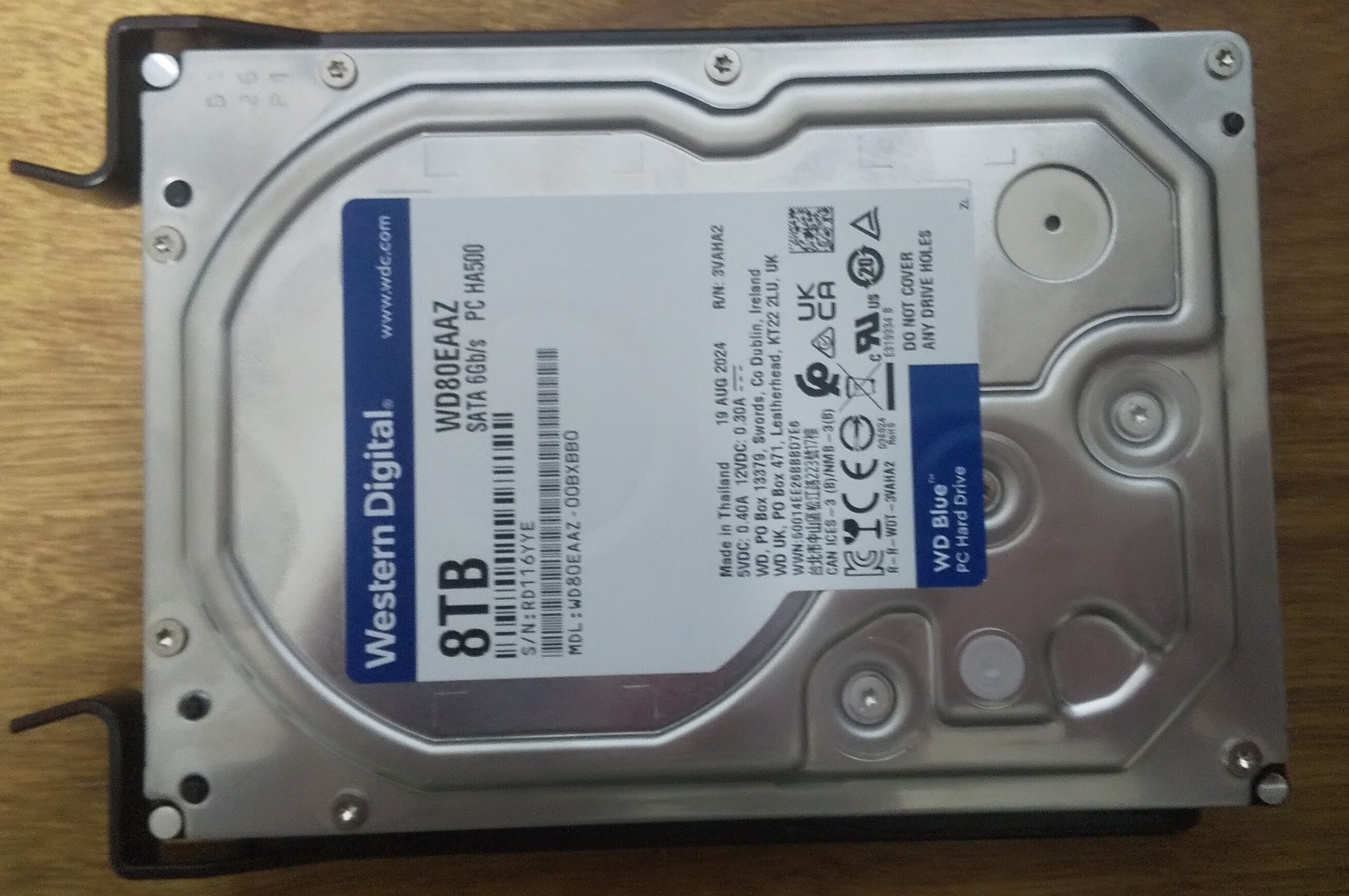 2台セット WD Blue WD80EAAZ 8TB（Western Digital 8TB HDD
