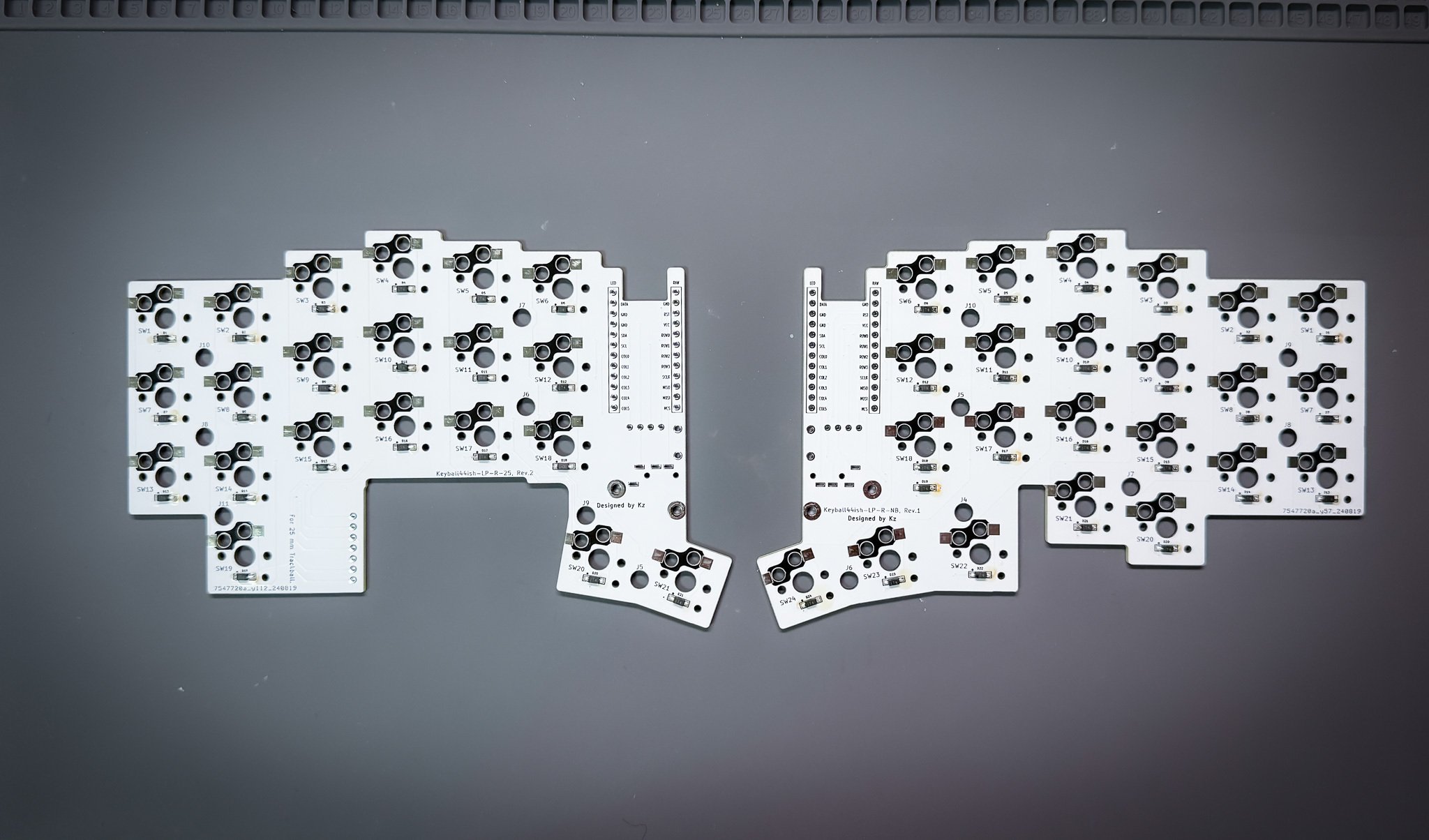 自作キーボード] Keyball44ish ビルドログ｜しょっさん