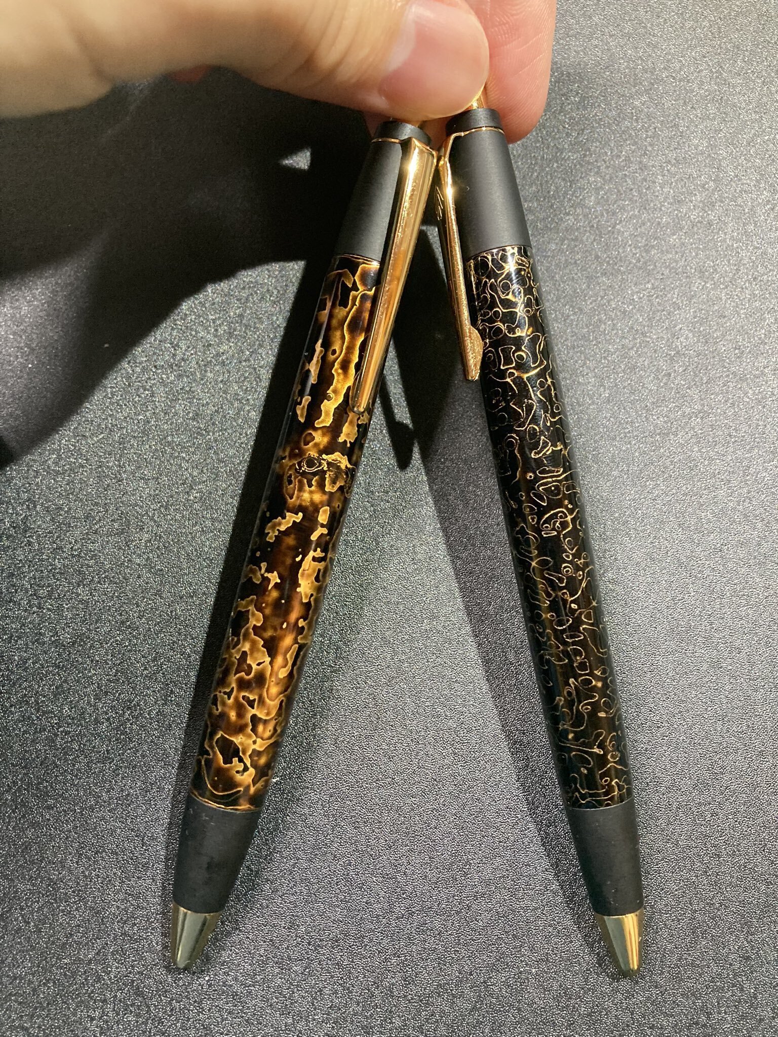 19)野原工芸兆春塗り黒金箔シャープペンシル|文具好きの冷えペン🐧 19)野原工芸兆春塗り黒金箔シャープペンシル|文具好きの冷えペン🐧