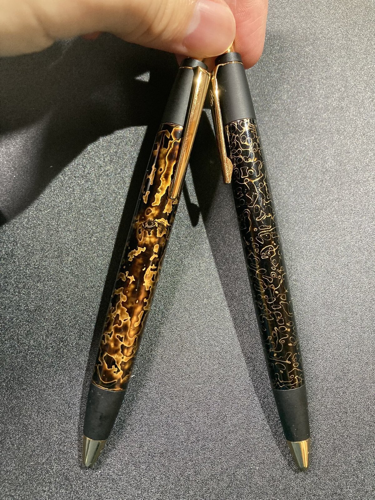 19）野原工芸兆春塗り黒金箔シャープペンシル｜文具好きの冷えペン?