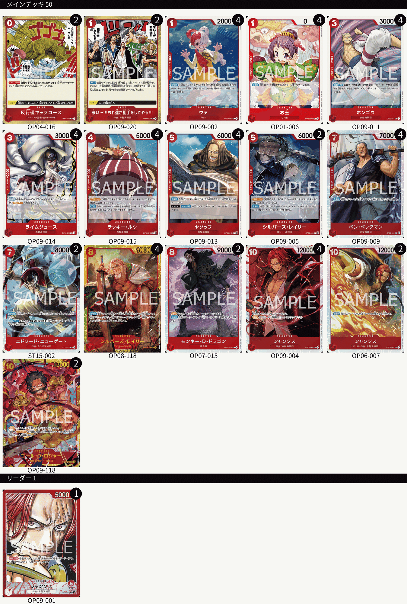 初心者でもわかる】『赤シャンクス』回してみての最新構築解説|ぽー 初心者でもわかる】『赤シャンクス』回してみての最新構築解説|ぽー