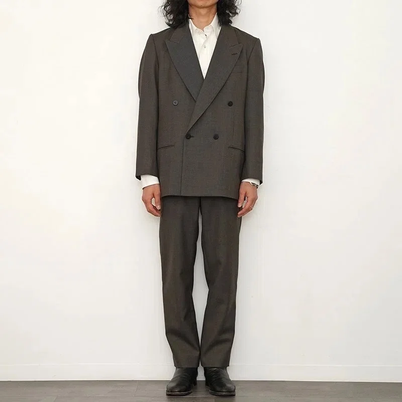 cale カル 24AW にくく ウール ストライプ セットアップ チャコール 3