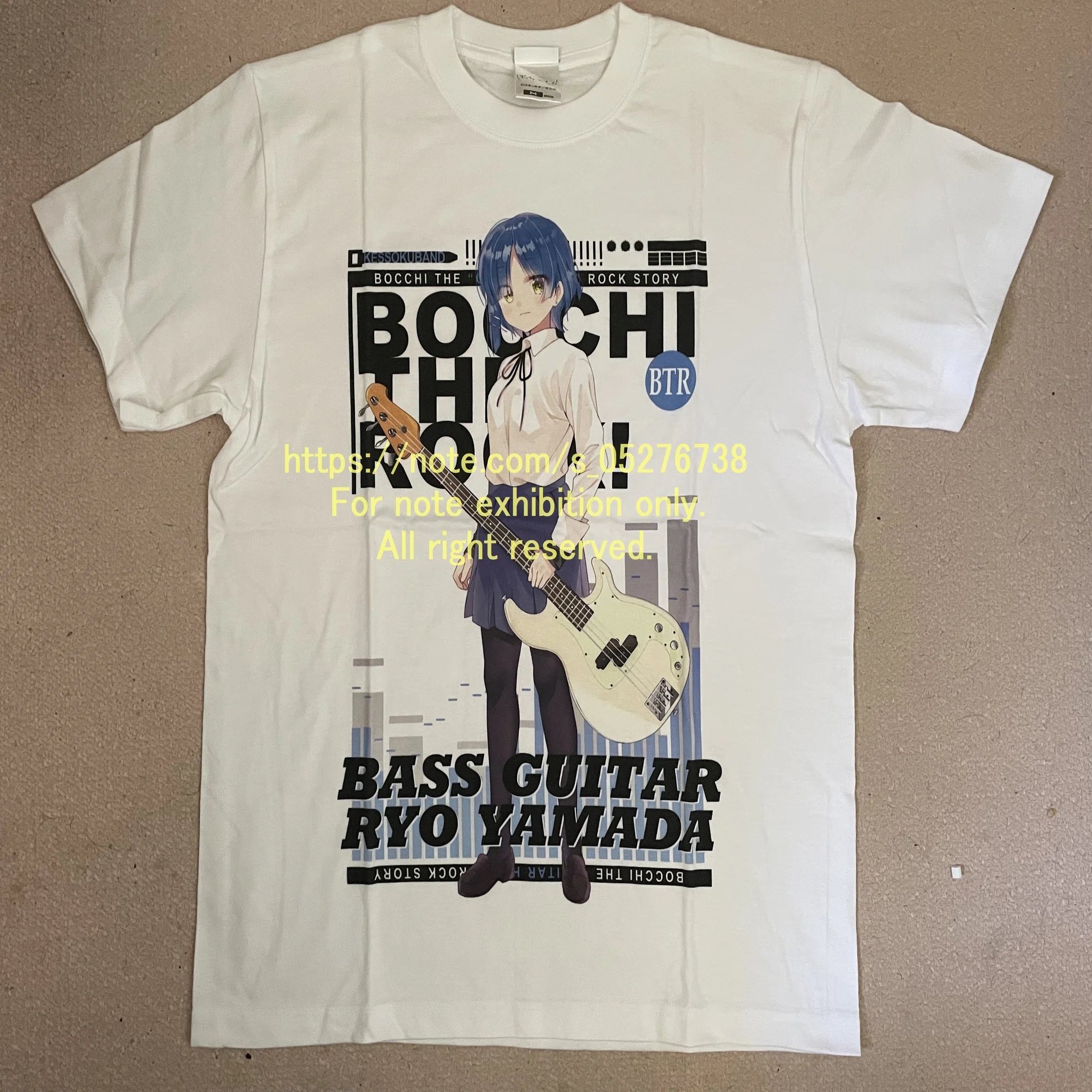 二次元コスパ製の「ぼっち・ざ・ろっく！」のフルカラーTシャツ 