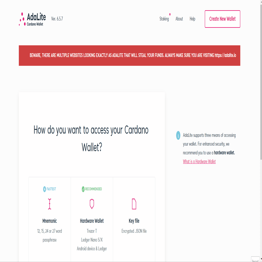 ADALITEをセットアップして、LEDGERのCARDANO (ADA) アカウントにアクセスする｜ledger