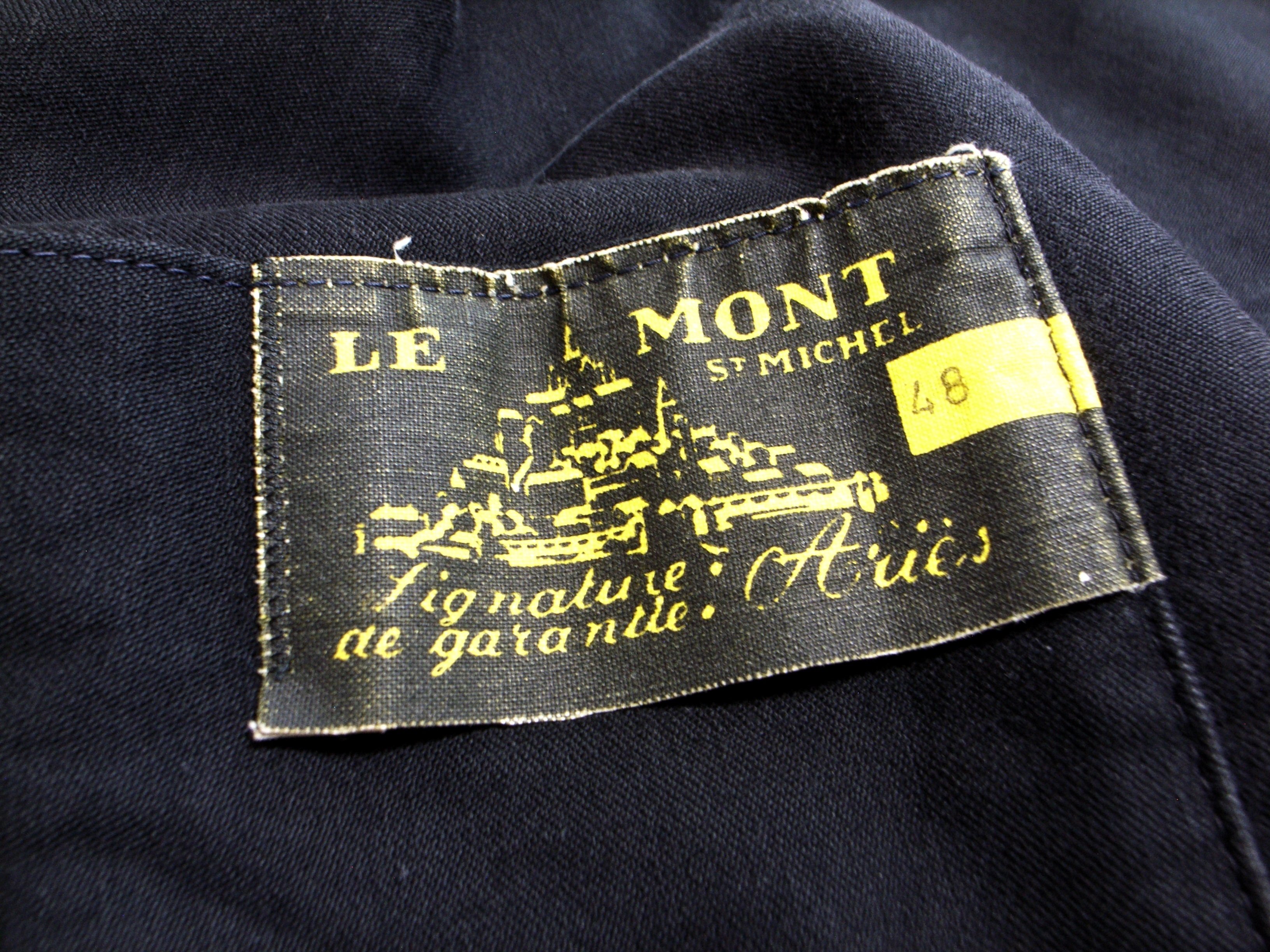 王道のモールスキンの古着 | 50s LE MONT ST MICHEL BLACK 王道のモールスキンの古着 | 50s LE MONT ST MICHEL BLACK