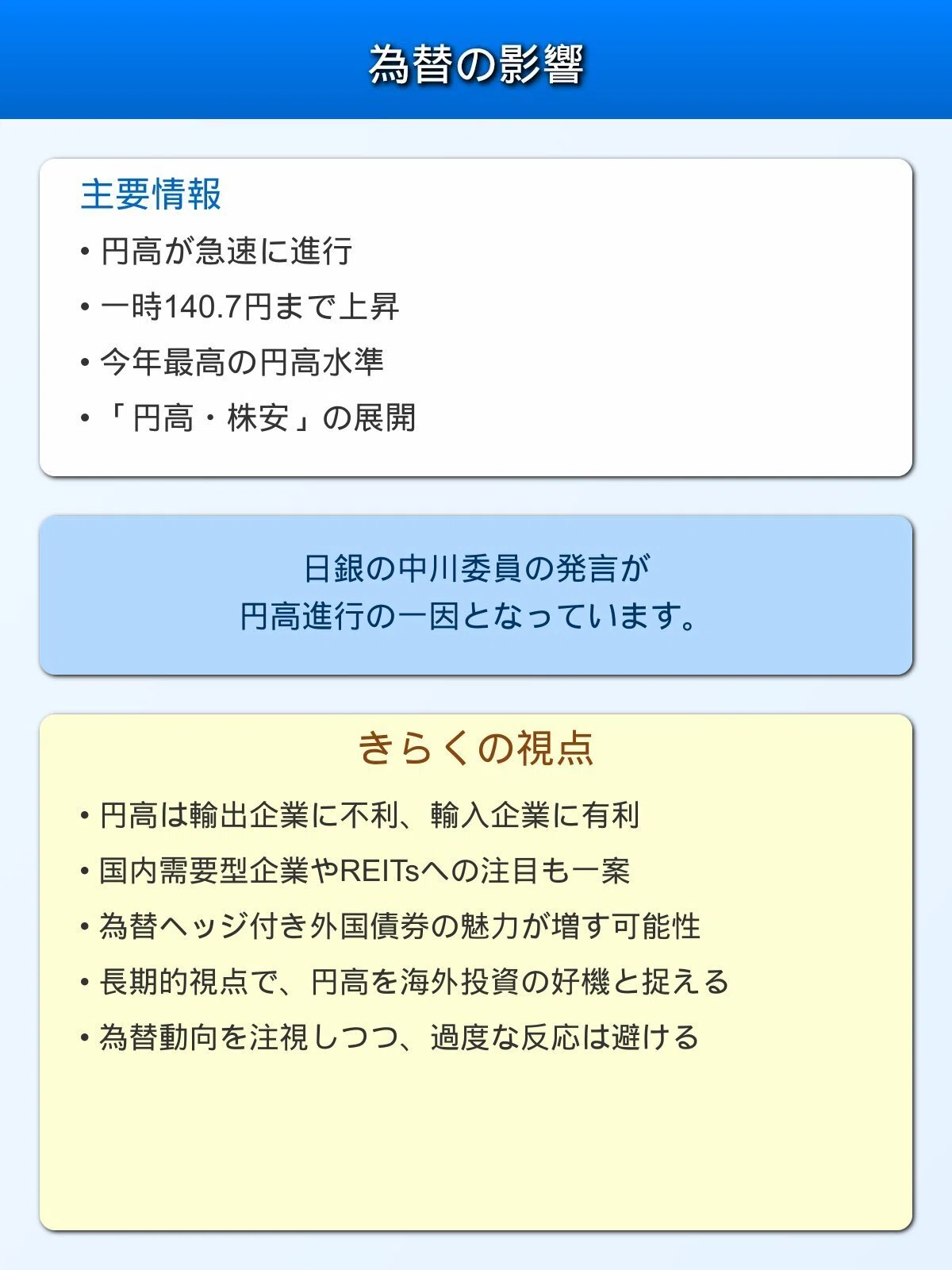 株安・円高・政治リスク：三重苦に直面する投資家たち、「逆張り」で勝機をつかむ投資家の視点｜きらくの個別株観測所