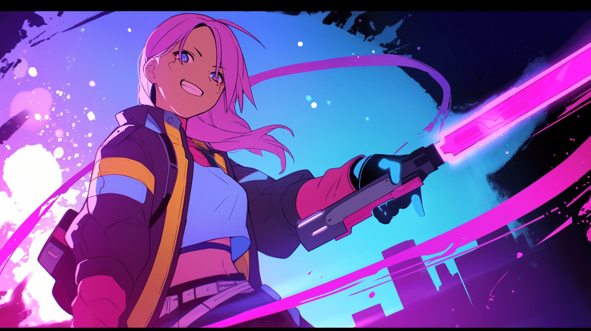 イラスト　ポップ画　アニメ風　オリジナル　自作画 Midjourneyで