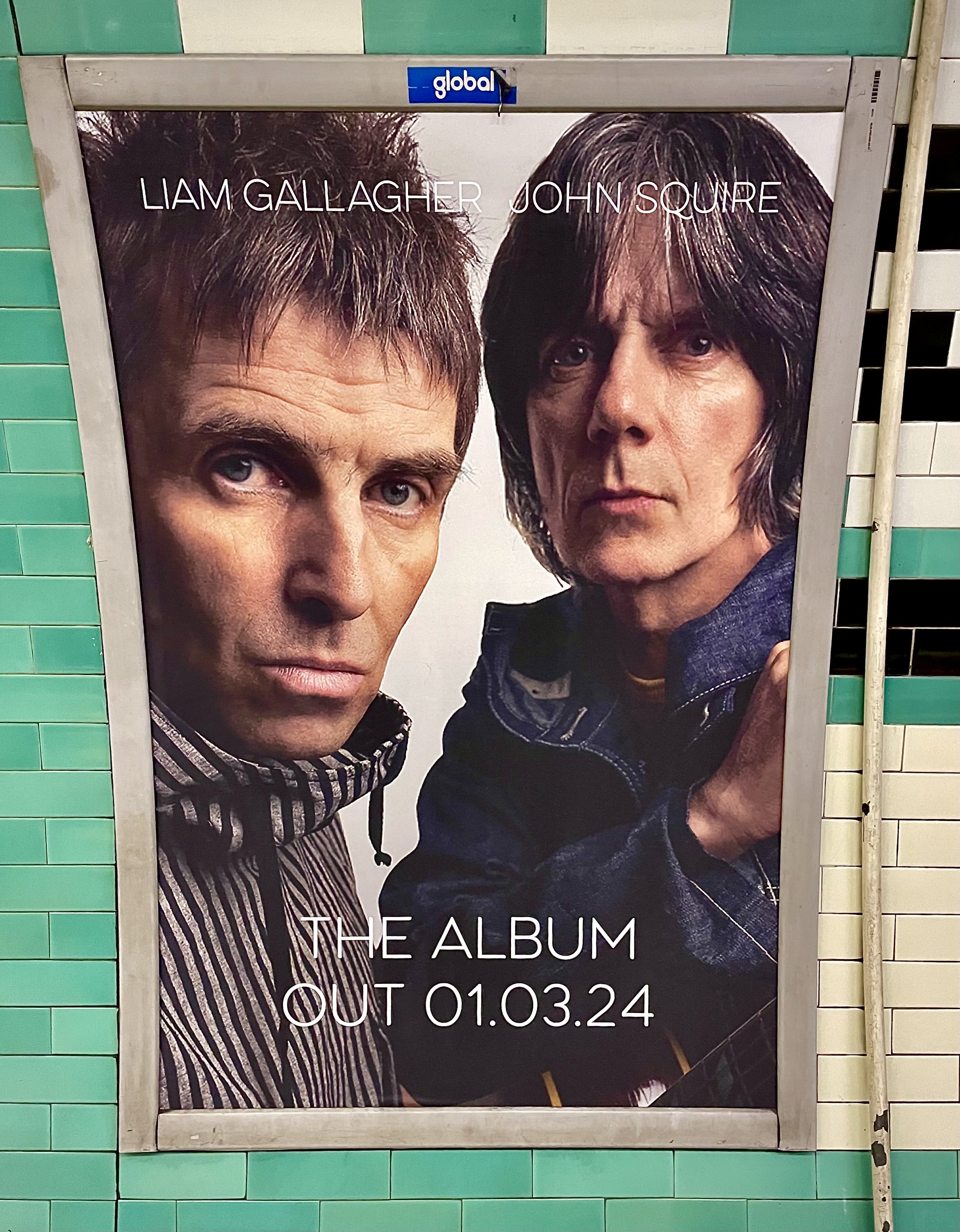 新品同様 Liam Gallagher John Squire 限定ピクチャー Liam Gallagher John Squire Exclusive Split Blue & Red Vinyl
