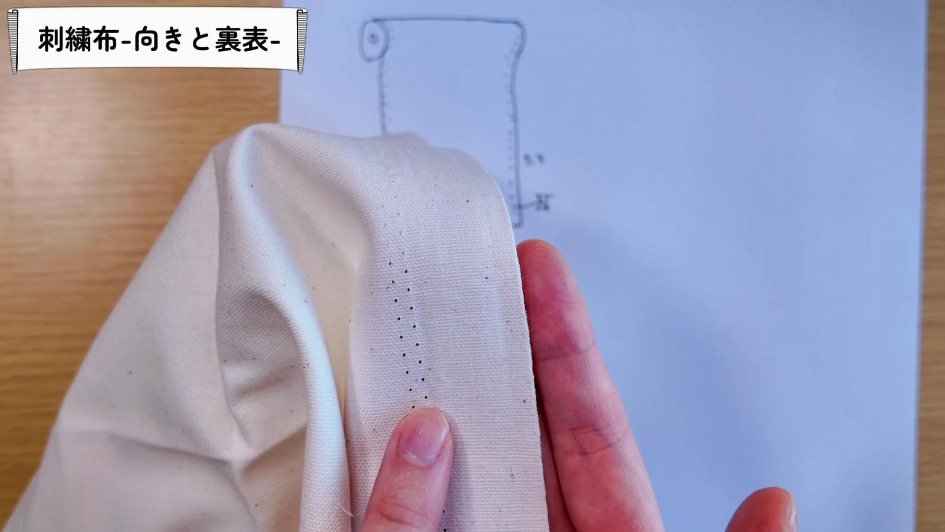 刺繍の基本】布の向きとほつれ止め方法｜はなめろん｜刺繍愛好家