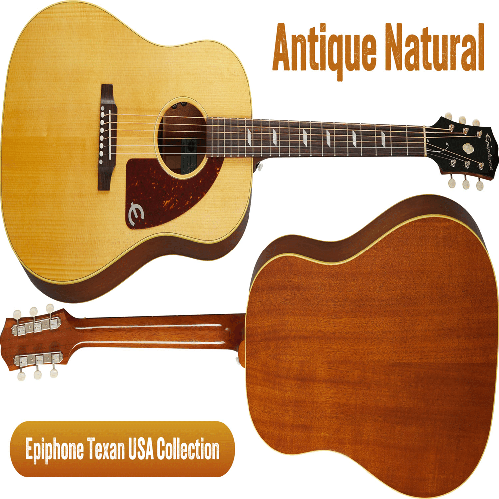 エピフォン・アコースティックの代表格「テキサン」のUSA最上位機種