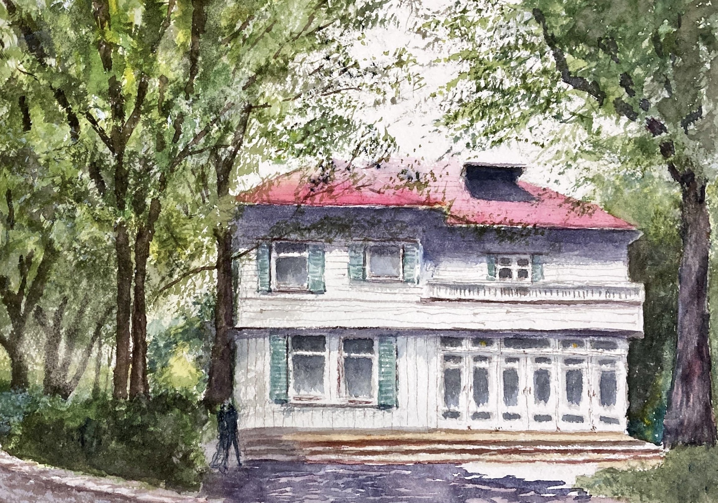 水彩5色描き(32)エリスマン邸、洋館巡り、横浜山手｜tatatotoya