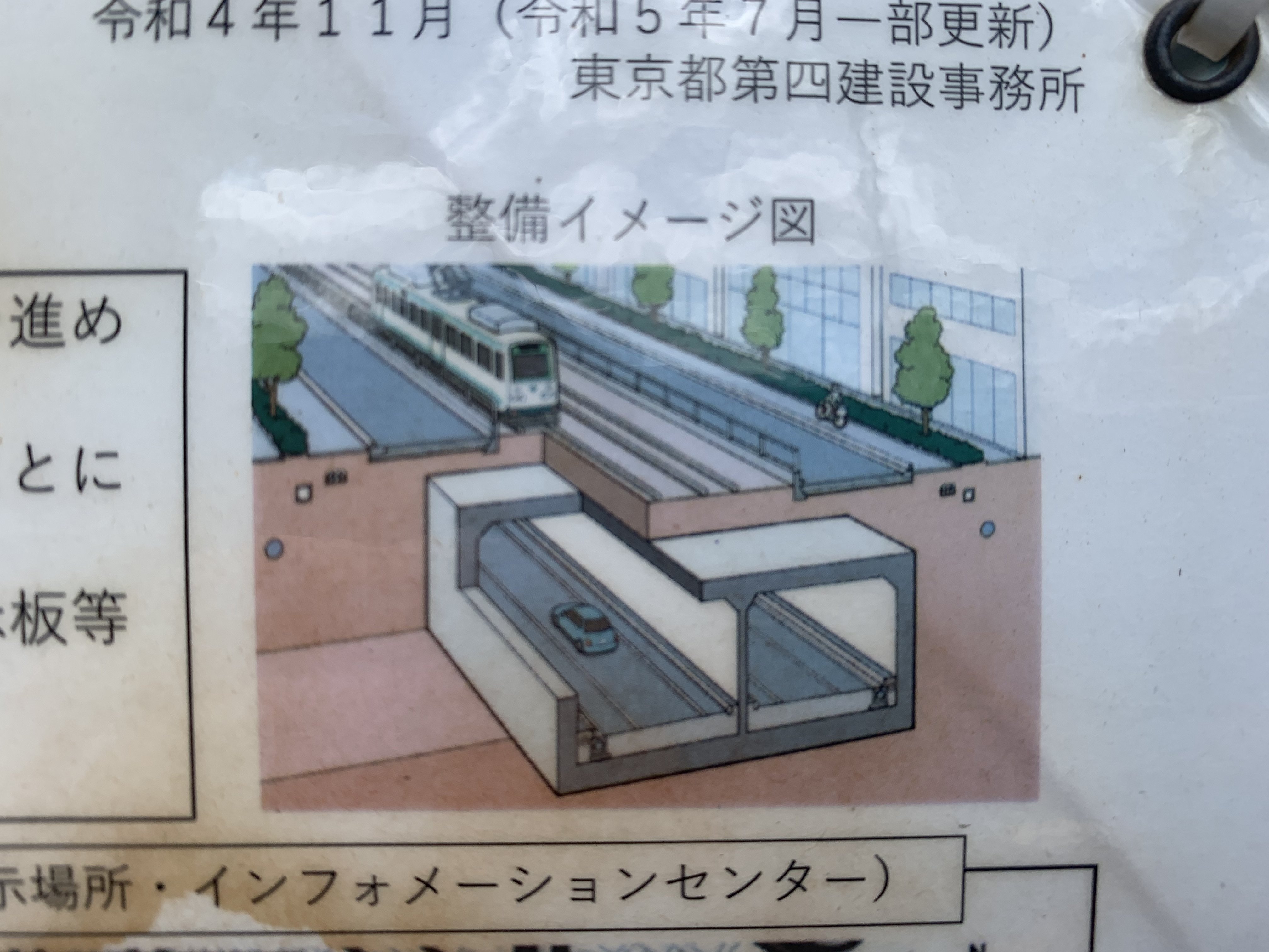 都内の新ルート】明治通り池袋バイパスとなる都電荒川線の下の 都内の新ルート】明治通り池袋バイパスとなる都電荒川線の下の