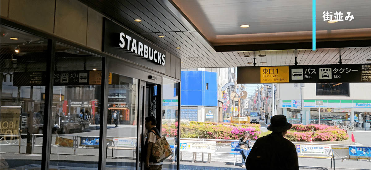 駅の中にあるスターバックス