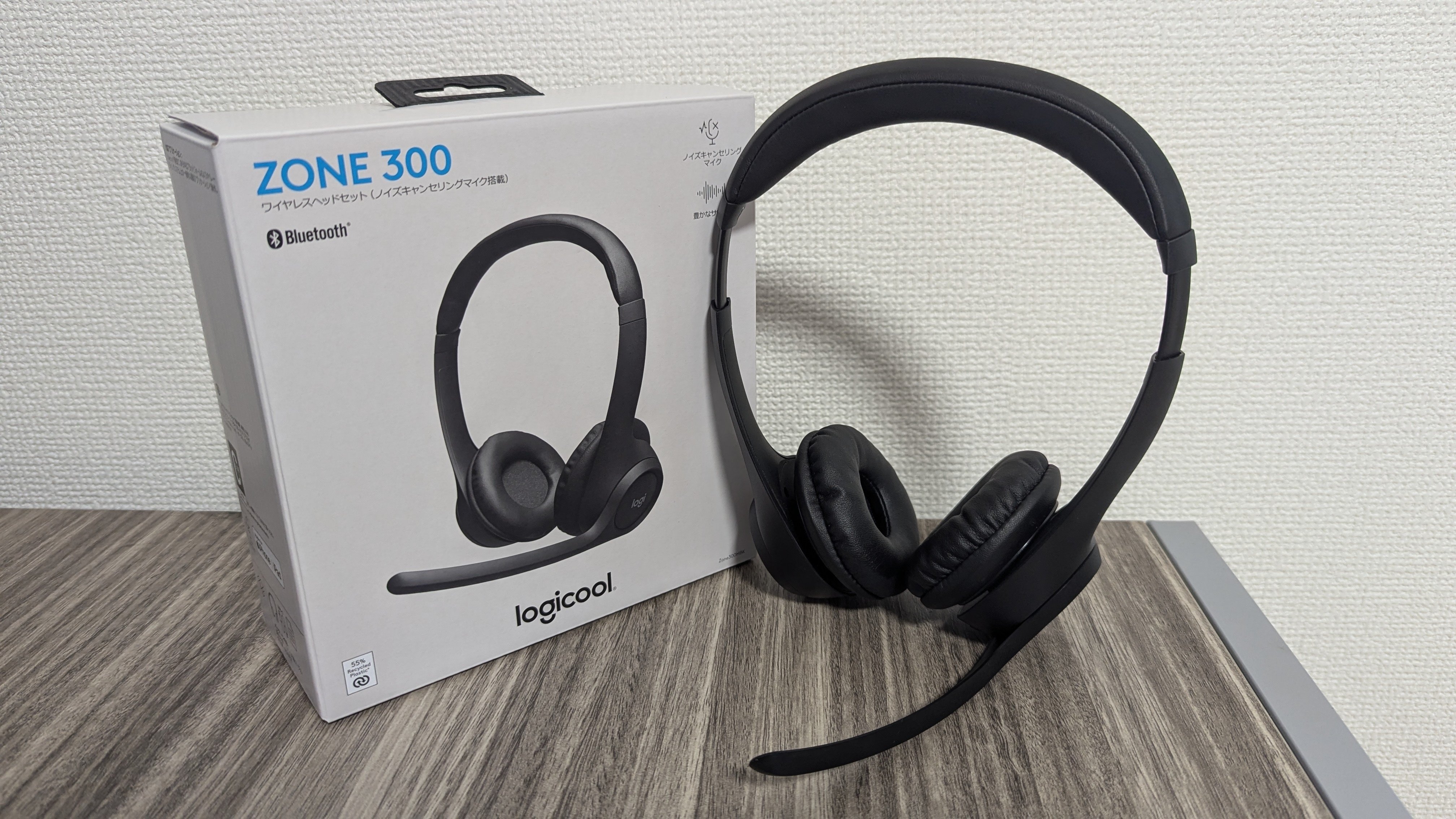 Logicool Bluetoothワイヤレスヘッドセット ZONE300 美品 ヘッドセット ZONE 300 ミッドナイトブラック ZONE300MBK [ワイヤレス