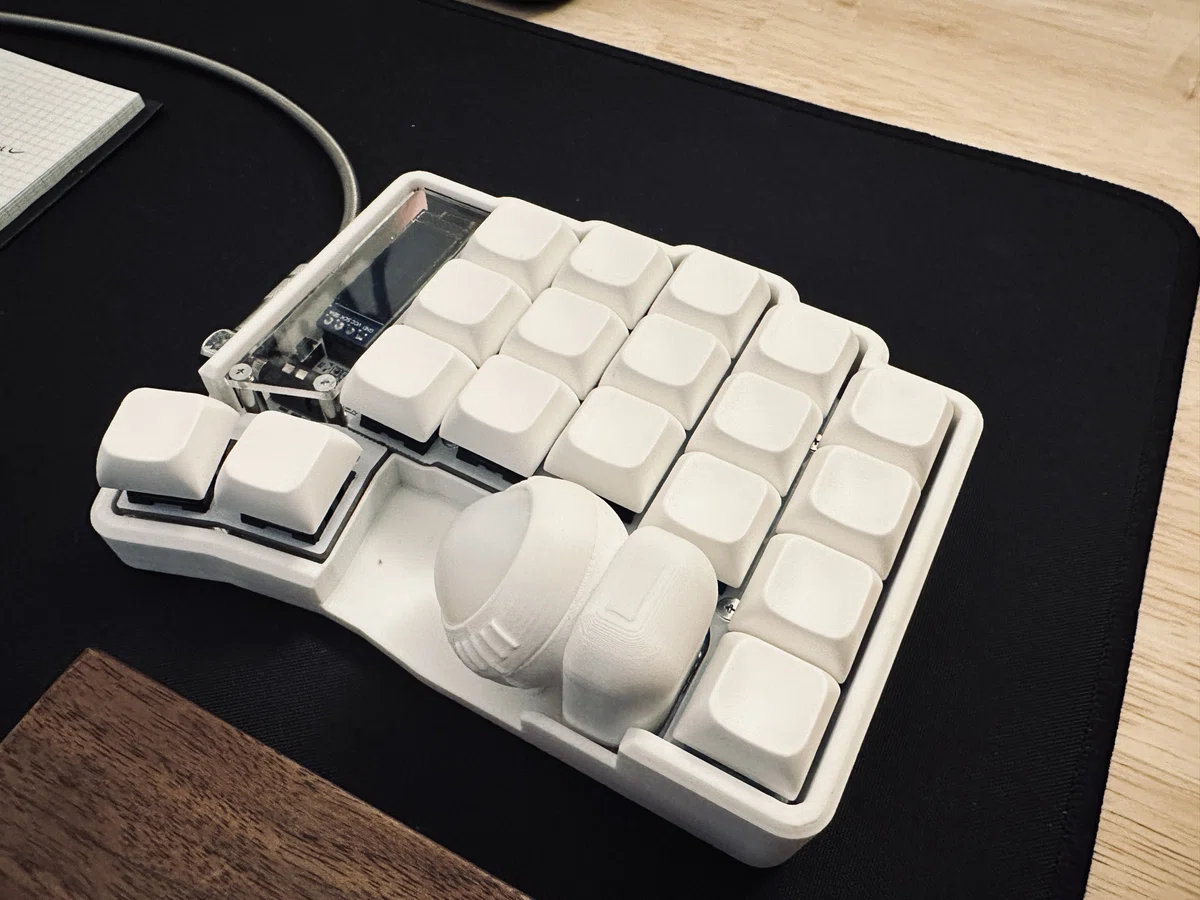 組立済】keyball39 分割型キーボード たもて テンティングスタンド付属