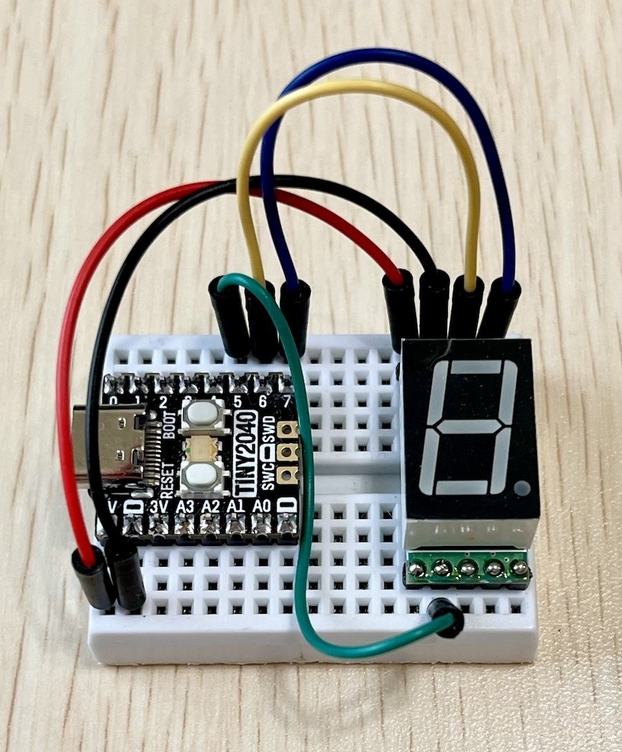 ラズパイPicoの7セグメントLEDのSPI接続方法を見直しました