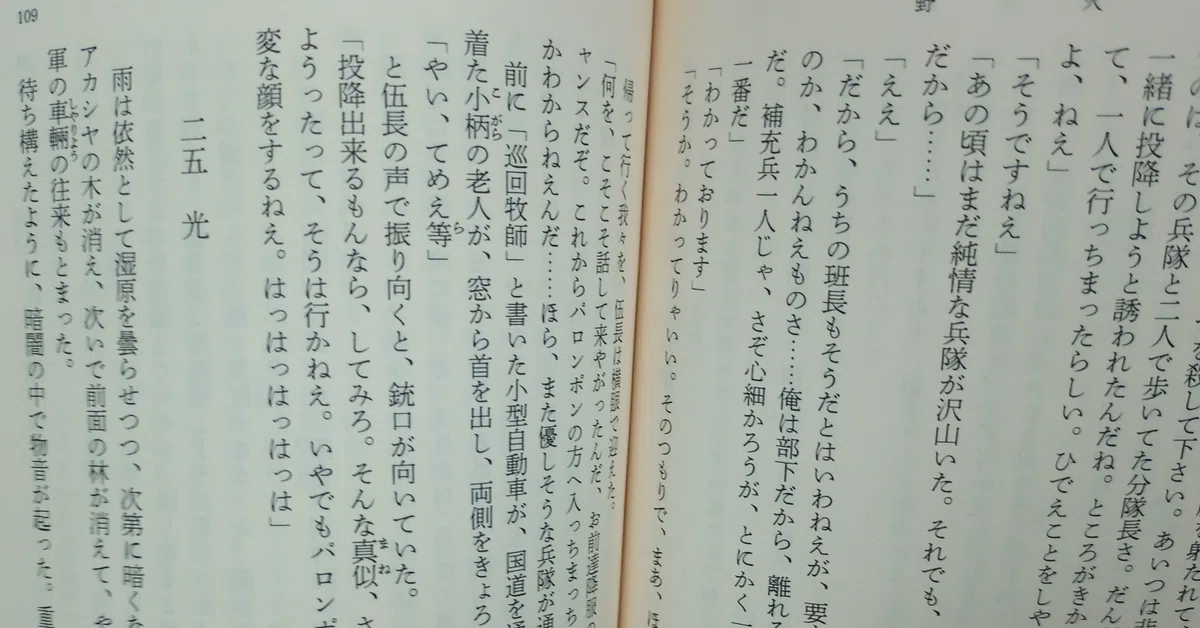 大岡昇平「野火」ネタバレあらすじ