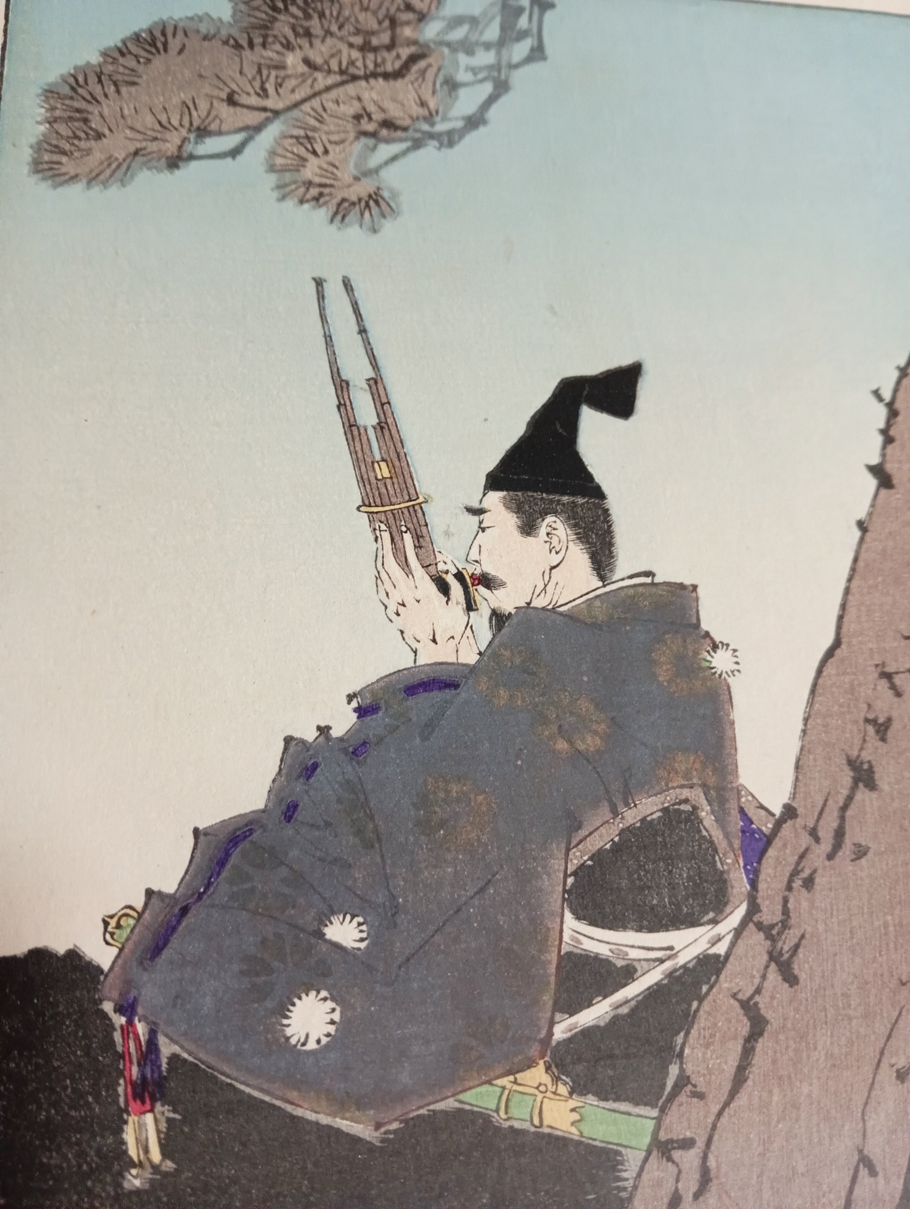 (73*Z326)絵画 版画 たかあき 掛軸 置物 彫刻 絵本 ◇高久隆古◇足柄山◇源義光◇新羅三郎◇絹本◇