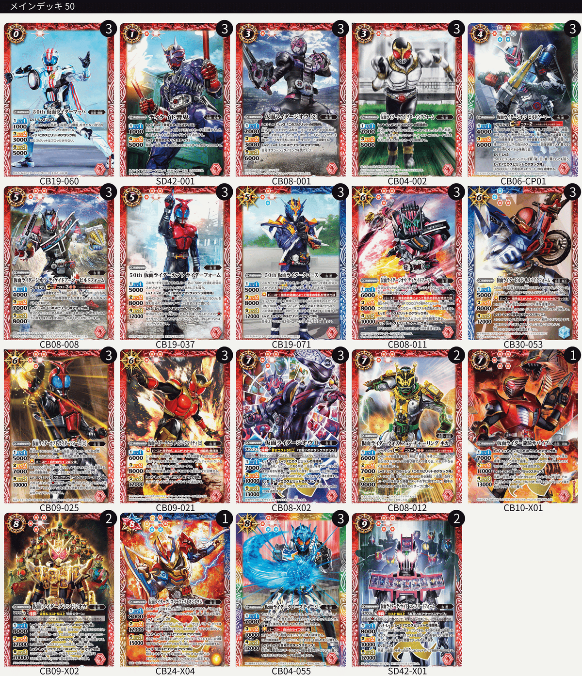 仮面ライダーコラボデッキ、今後色がバラけるとしたら｜八衛門