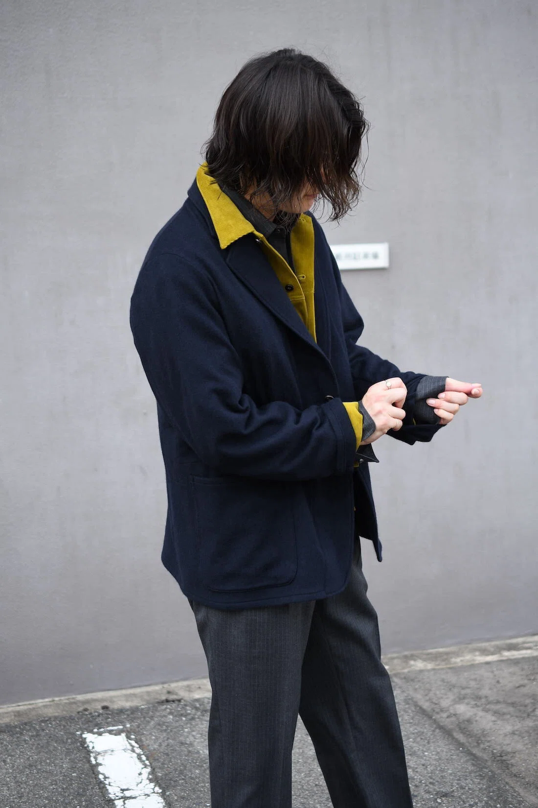 Cashmere flannel take easy jacket exclusive for nariwai