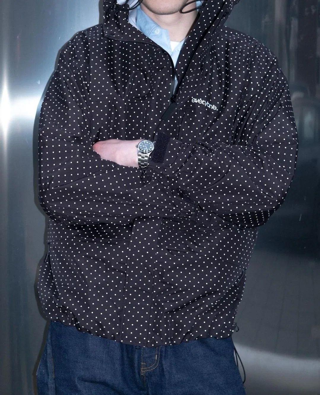 ALOUND NYLON DOT JACKET アラウンド 回り込む ドット サイズXL