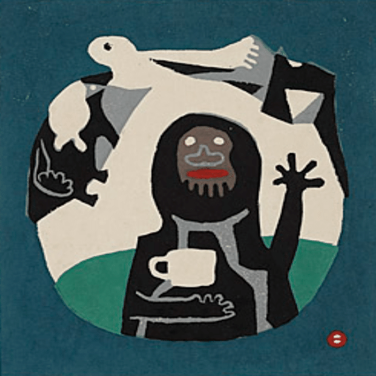 畦地 梅太郎】木版画「火山の跡」 査定 鑑定 買取 致します｜井浦歳和