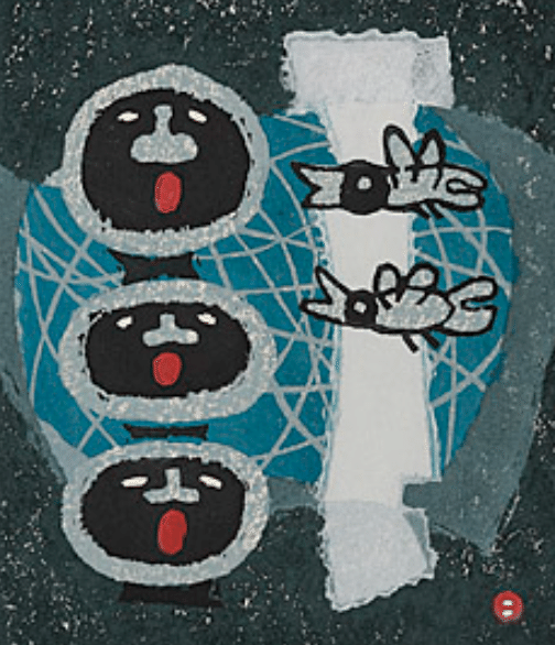 畦地 梅太郎】木版画「火山の跡」 査定 鑑定 買取 致します｜井浦歳和