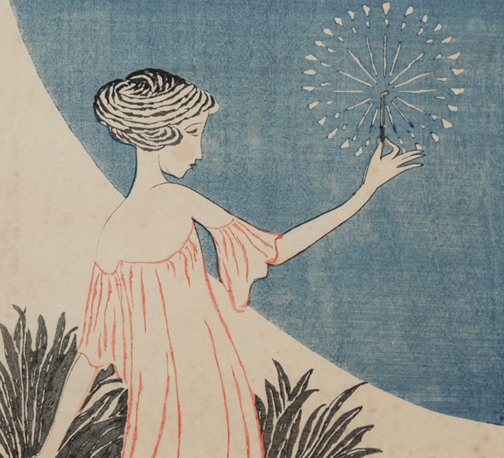 竹久夢二】木版画「花火」 査定 鑑定 買取 致します｜井浦歳和 ロイド