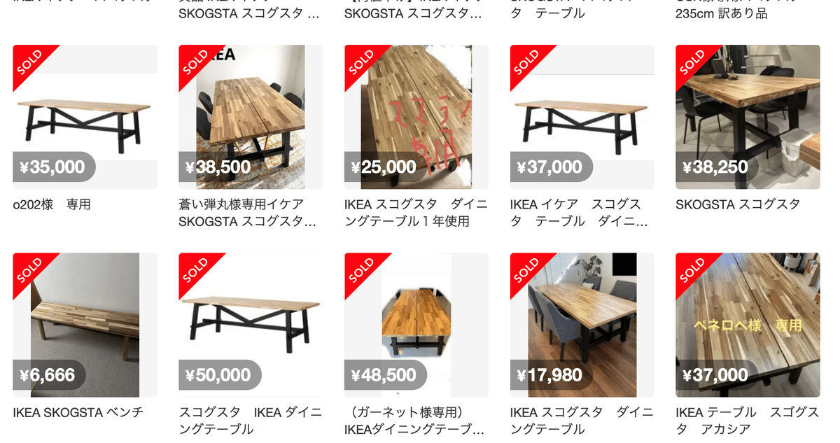 作業机としてIKEAのダイニングテーブル「SKOGSTA」を買う|kuninari 作業机としてIKEAのダイニングテーブル「SKOGSTA」を買う|kuninari