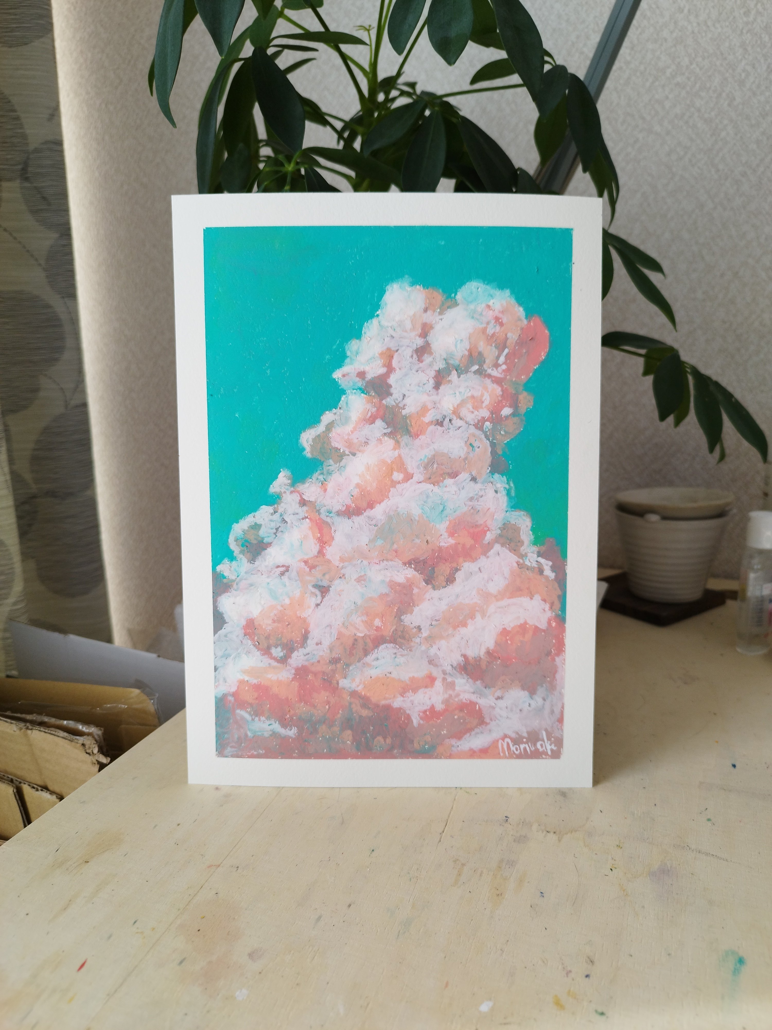 オイルパステル】空ばっか。｜モリワキユウ