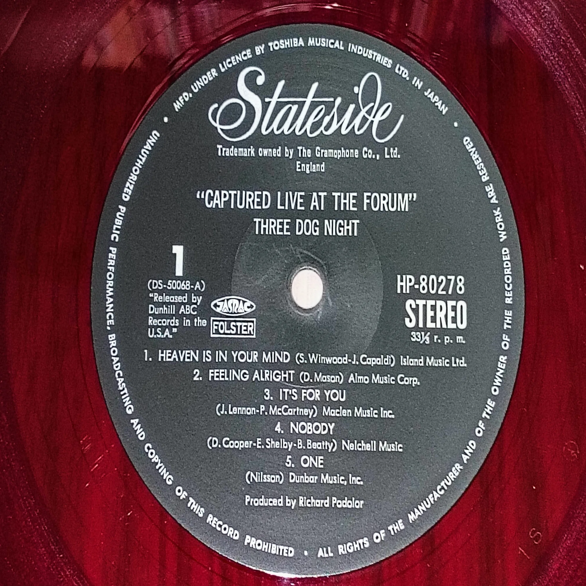 Captured Live at the Forum】(1969)Three Dog Night 人気急上昇中の 