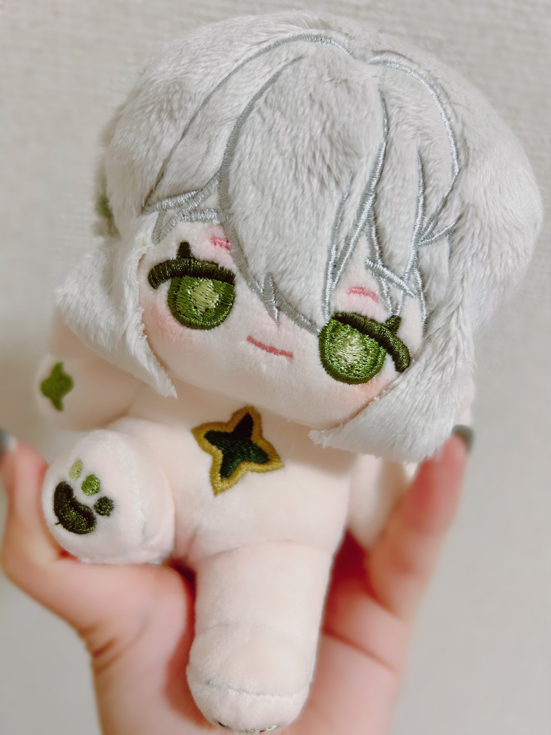 きらきらおめめの自作ぬいぐるみ15cm推しぬいハンドメイド