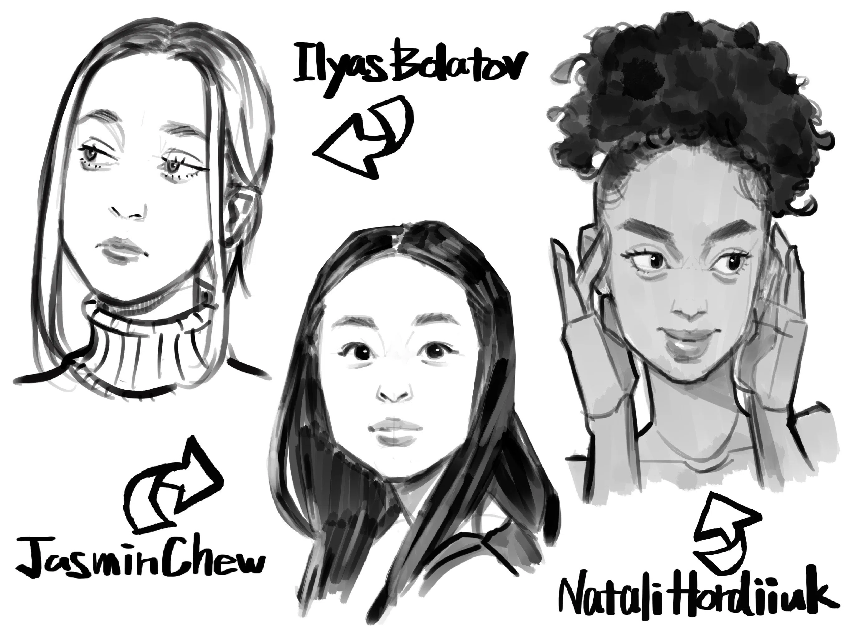 [Illustration] Simple facial studies｜DONUT