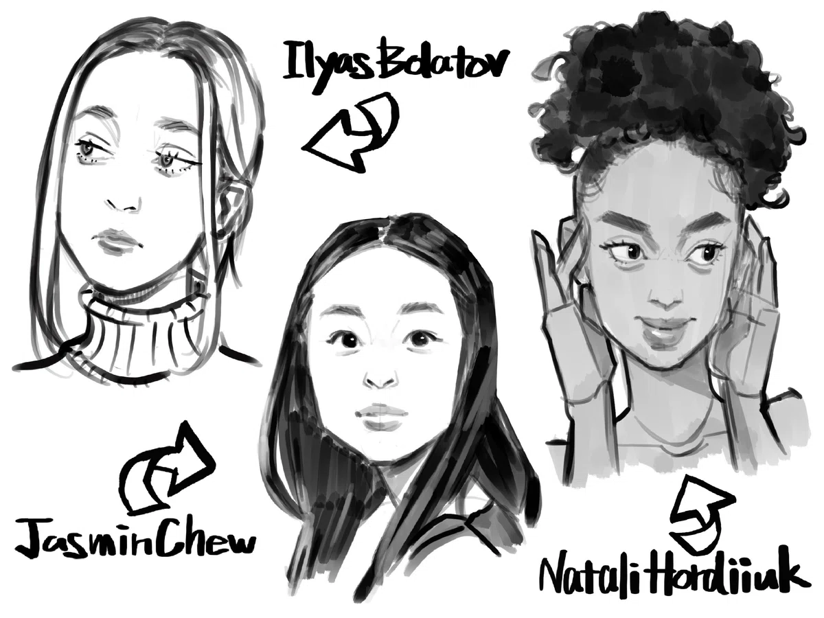 [Illustration] Simple facial studies｜DONUT