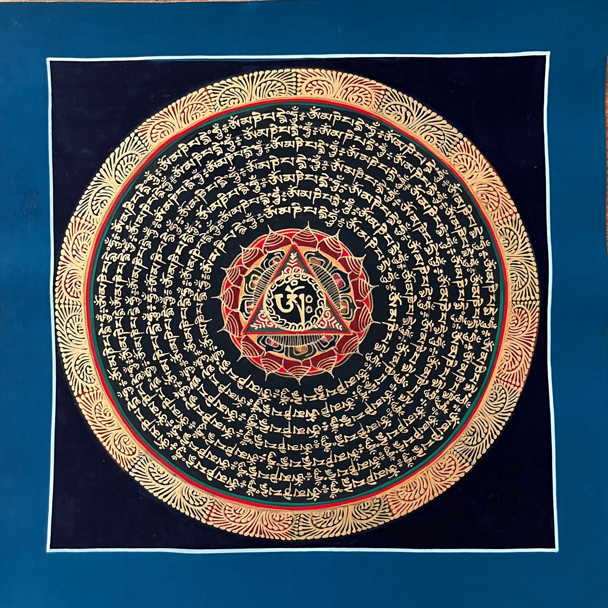 大型マンダラ絵画 曼荼羅 本物 現地ネパールで購入 手描き ネパール